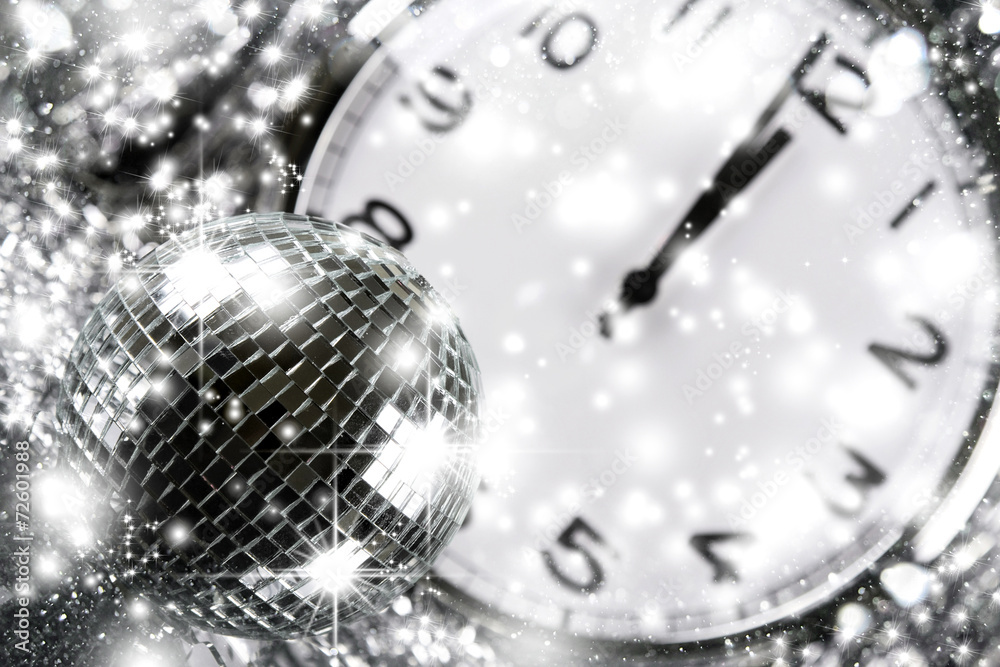 Disco mirror ball. New year.