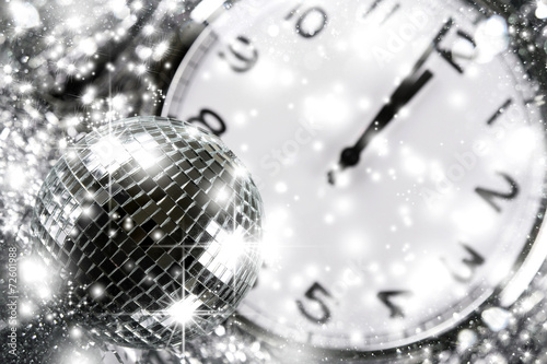 Obraz na płótnie Disco mirror ball. New year. w salonie