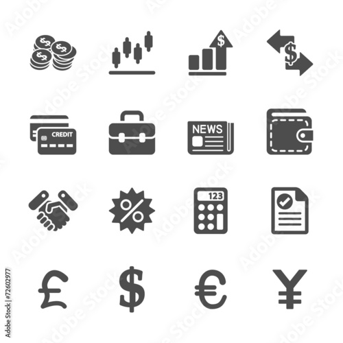 finance and money icon set, vector eps10