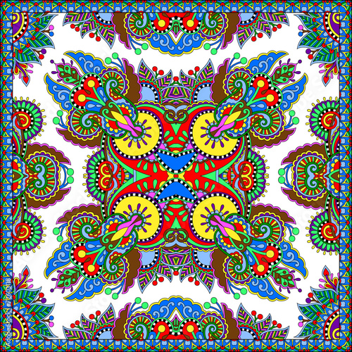 Traditional ornamental floral paisley bandanna