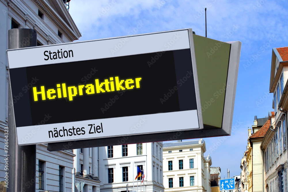 Fototapeta premium Anzeigetafel 7 - Heilpraktiker