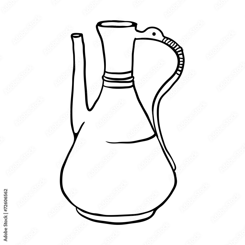 Antique jug, vector illustration Antique jug, vector illustration