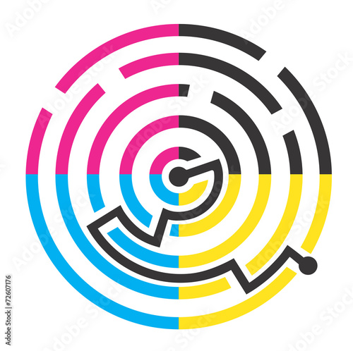 Labyrinth of print colors