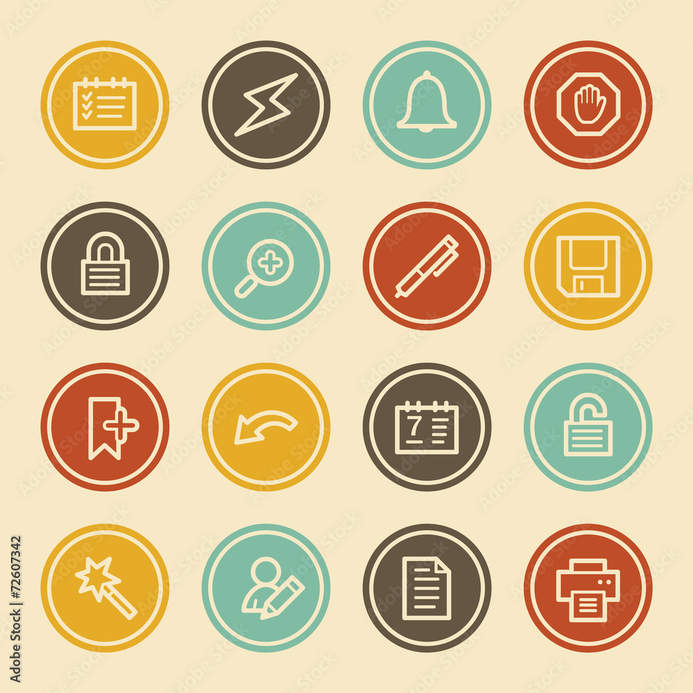 Scheduler Web Icons, Color Circle Buttons Scheduler Web Icons, Color Circle Buttons