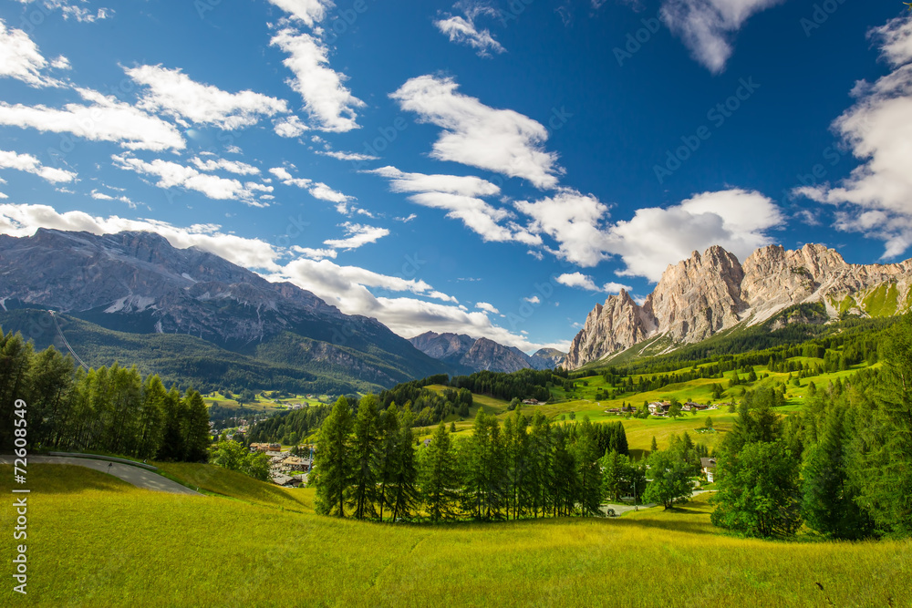 View to Dolomites mountains, Italy Europe