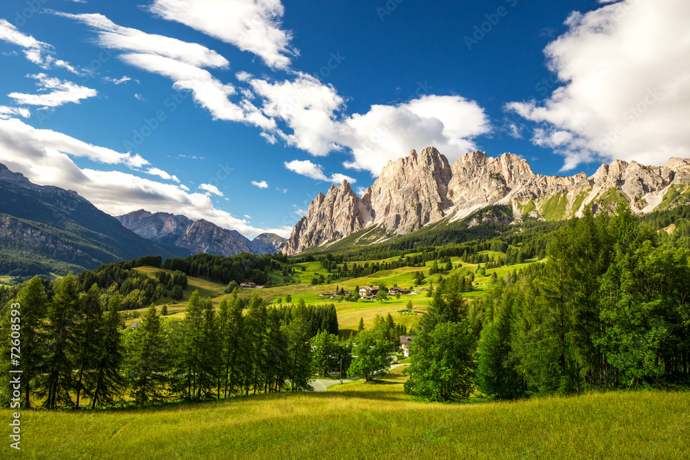 View to Dolomites mountains, Italy, Europe