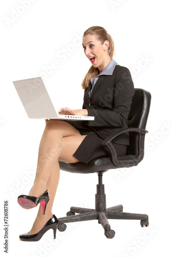 Businessfrau mit Laptop