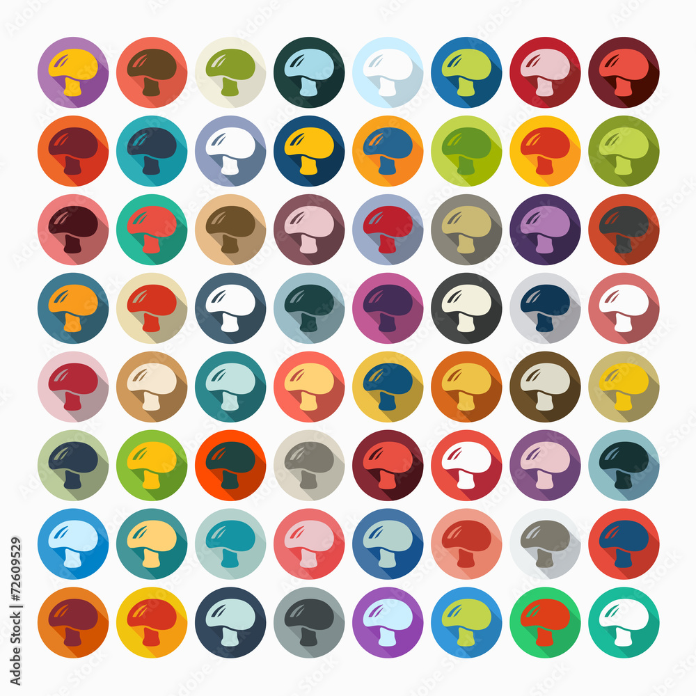Flat design: mushroom