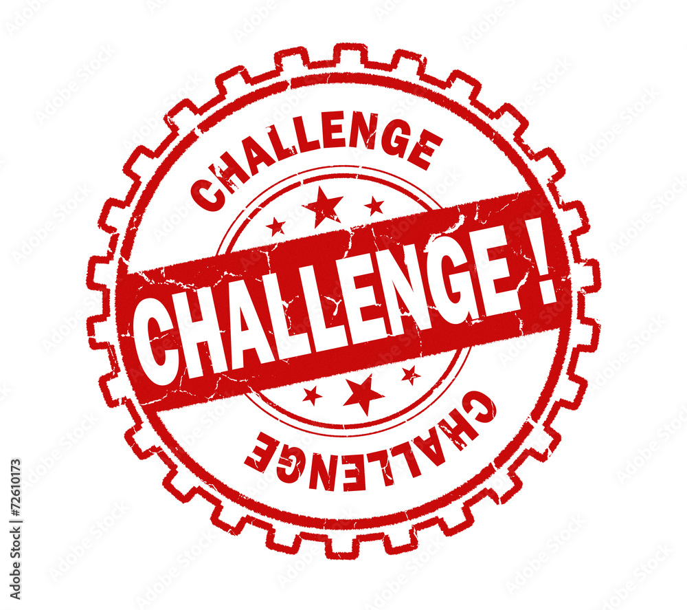 challenge stamp on white background challenge stamp on white background