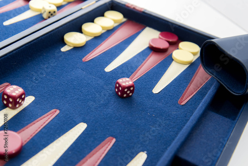 board games - backgammon in play