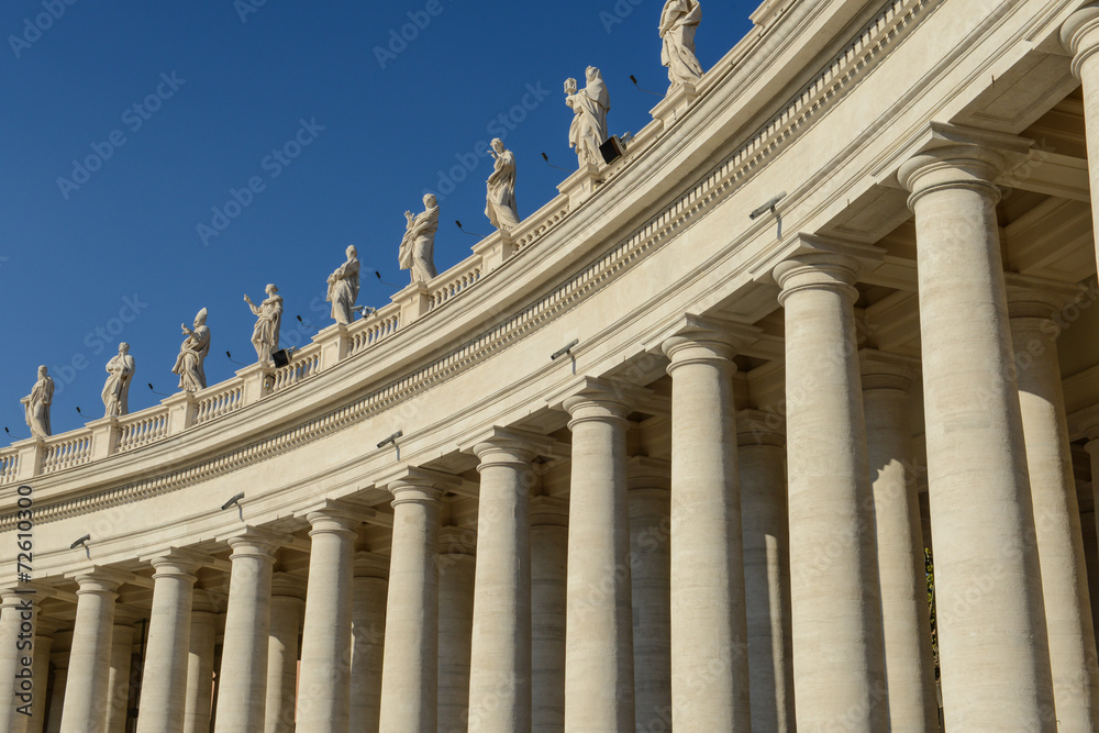 Sculptures of saints in Vatican, Rome, Italy