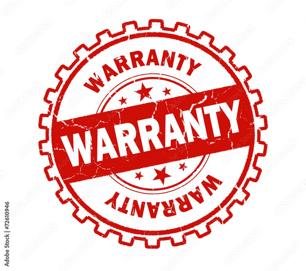 warranty stamp on white background warranty stamp on white background