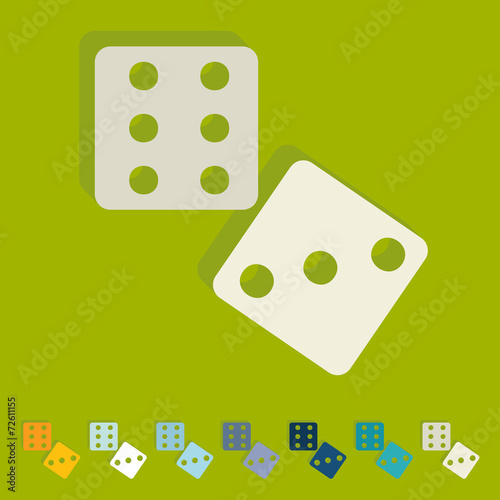 Flat design: dice