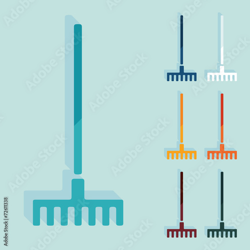 Flat design: rake