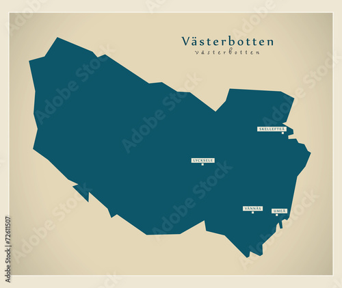 Modern Map - Västerbotten SE