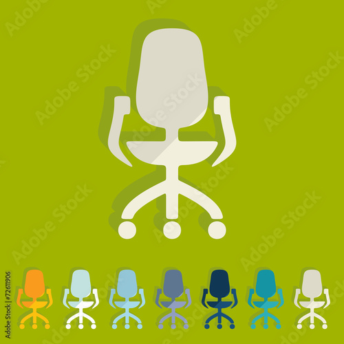 Flat design: office chair