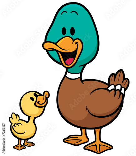 Vector illustration of Duck cartoon