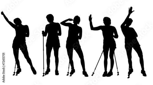 Vector silhouette of woman.