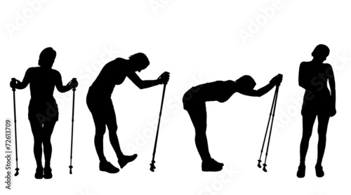 Vector silhouette of woman.