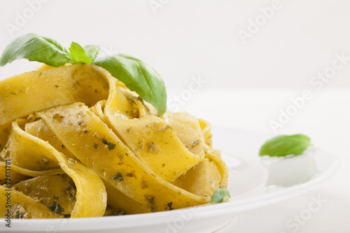 Pasta tagiatelle with pesto