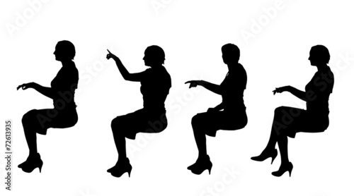 Vector silhouette of a businesswoman.