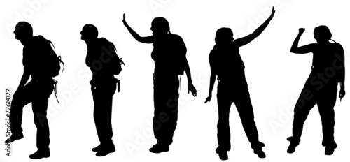 Vector silhouette of woman.
