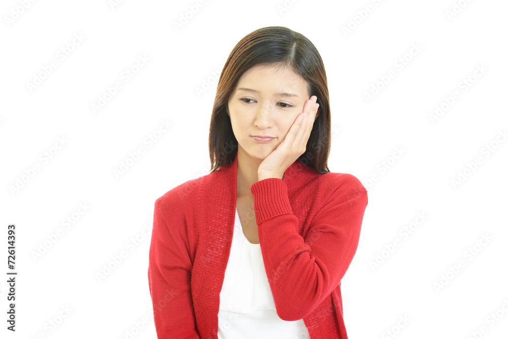 憂鬱な表情の女性 憂鬱な表情の女性