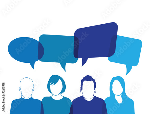 blue people speaking