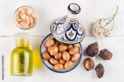Argan fruit in a moroccan tajine