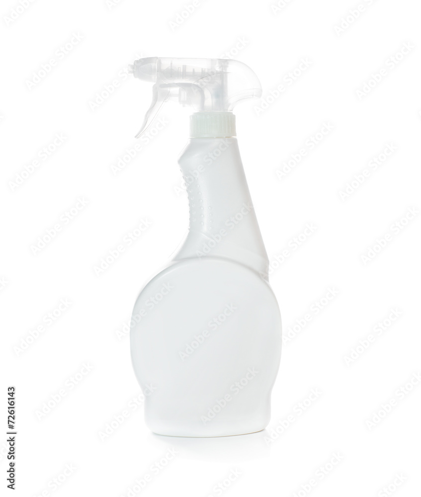 White bottle from household chemicals White bottle from household chemicals