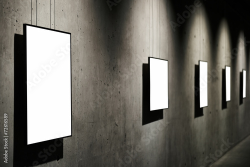 Empty white isolated frame