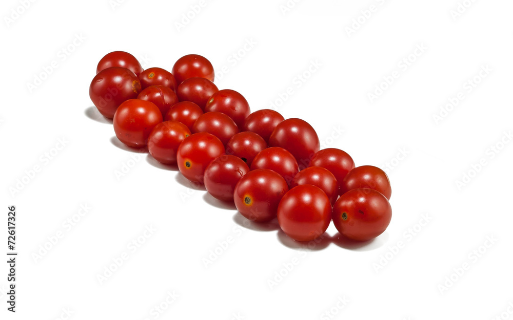 Fresh Vibrant Tomatoes in White Plate Fresh Vibrant Tomatoes in White Plate
