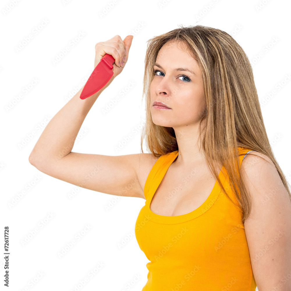 Woman with a knife