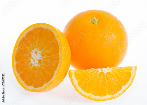 Oranges on white background.