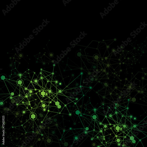 Molecule And Communication Background - Vector Illustration
