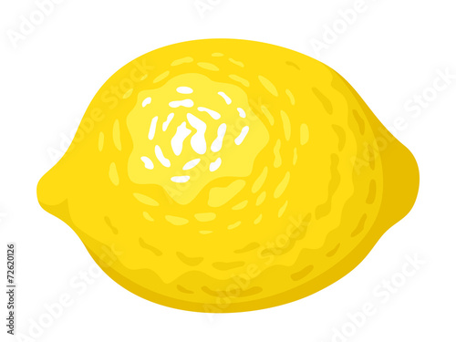 Lemon isolated on white. Vector illustration.