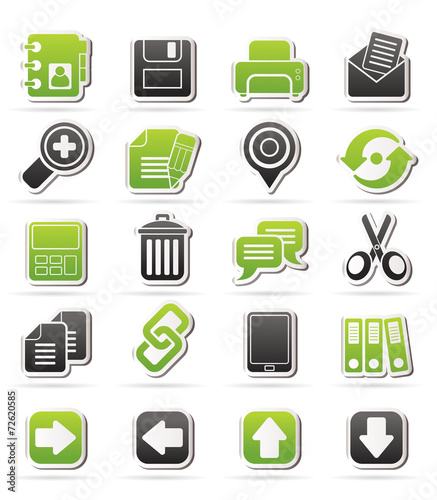 internet Interface Icons -  vector icon set photo