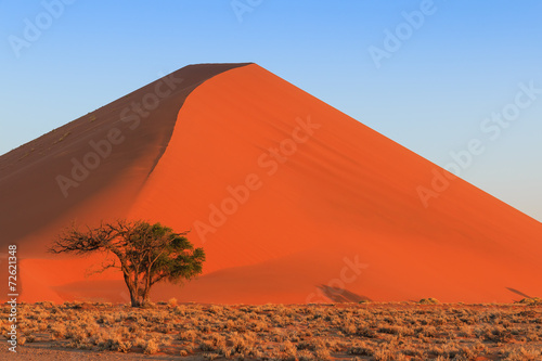 Spectacular red sanddune sunset Sossusvlei