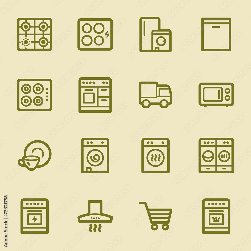 Kitchen Appliances Web Icons Kitchen Appliances Web Icons