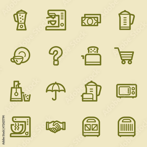 Kitchen Appliances Web Icons