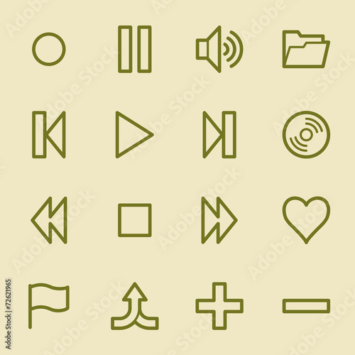 Free Download Media player web icons set - GFXLoad
