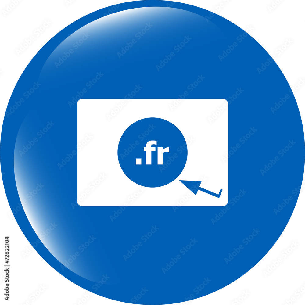 Domain FR sign icon. Top-level internet domain symbol Domain FR sign icon. Top-level internet domain symbol