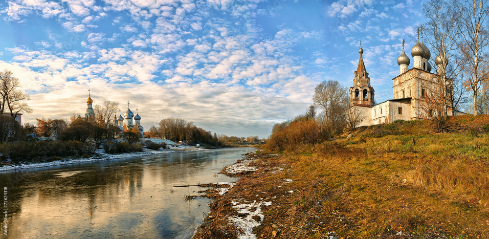 Church of the city of Vologda in a clear sunny day