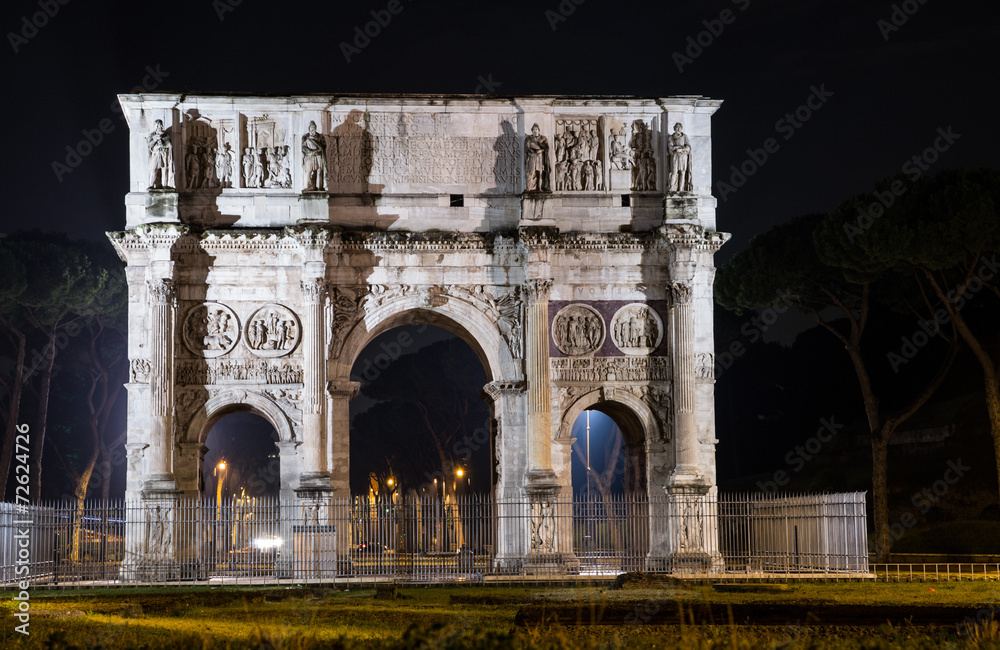 Arco di Costantino di notte - Roma
