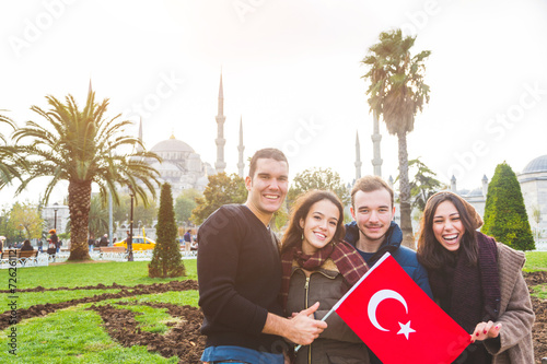 Group of Turkish Friends in Istanbul