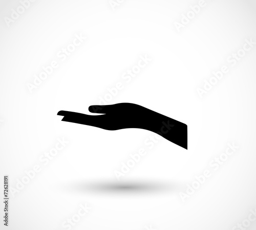 Open hand icon vector