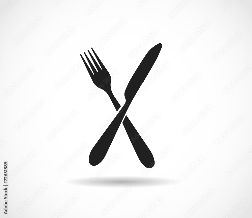 Knife and fork crossed icon vector, Knife and fork crossed icon vector,