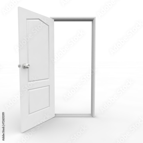 Fototapeta Naklejka Na Ścianę i Meble -  White open door