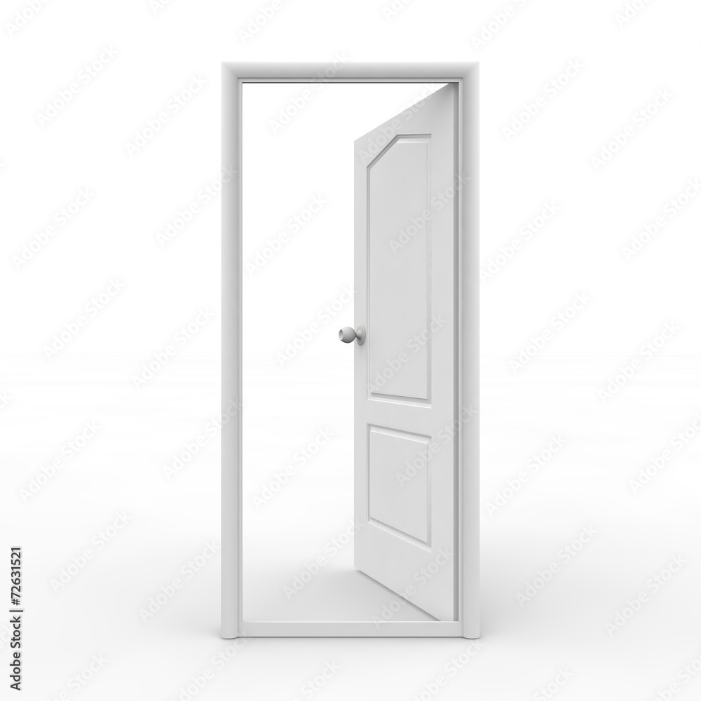 White open door White open door