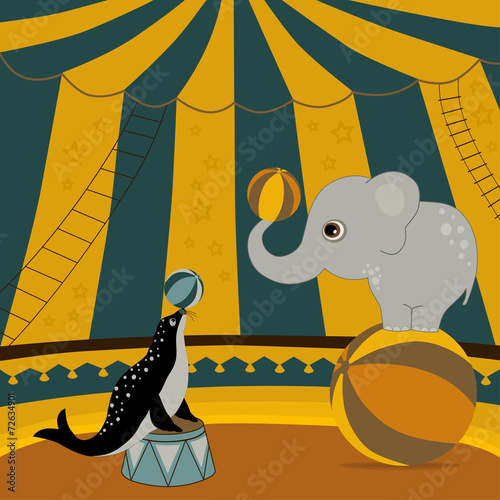 Circus show illustration
